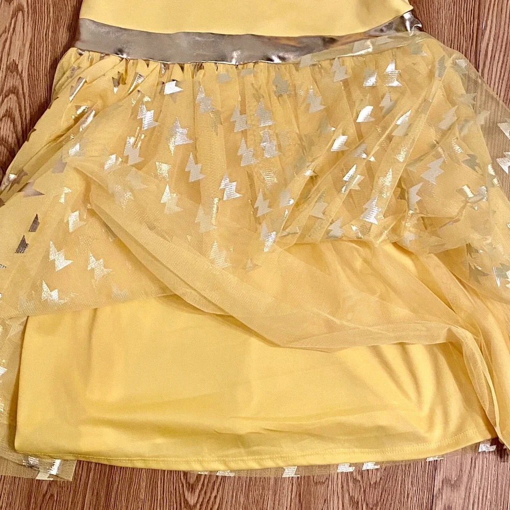 Girls Sz‎ 14 Juniors Pokémon Dress Squirtle Yellow Layered Skirt Costume Cute K